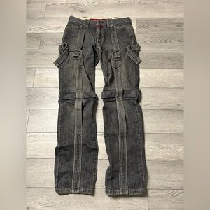 Marithe Francois Girbaud Bondage Pants
Size Medium
Stonewashed Gray